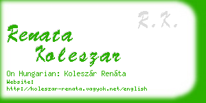 renata koleszar business card